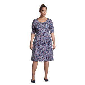 Lands' End | Dresses | Lands End 34 Sleeve A Line Floral Scoop Neck Blue Large Midi Dress Women Nwot | Poshmark Lands' End | Dresses | Lands End 34 Sleeve A Line Floral Scoop Neck Blue Large Midi Dress Women Nwot | Poshmark